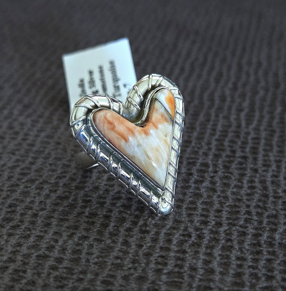 Shivam Copper Turquoise Heart🧡 Statement Ring💍 - Picture 10 of 16